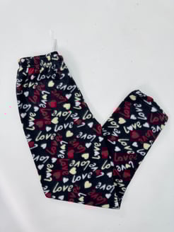 Ç7133-R64  LOVE YAZILI POLAR PİJAMA ALTI