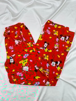 ç3147 Pamuklu Pijama Altı- mickie mouse kırmızı