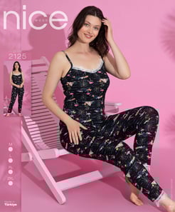ç2125 Askılı Pegasus Pijama Takımı- FLAMİNGO
