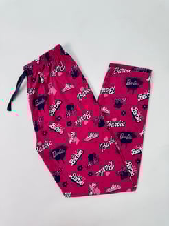 Ç62-R136-R139 Süet Kumaş Pijama Altı Barbie- Fuşya