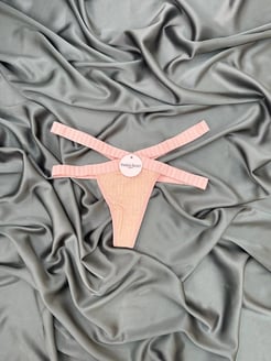 ç713-P115 Grogen kumaş çapraz belli tanga pudra