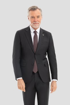 Siyah Mono Yaka  Takım Elbise