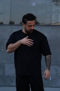 Siyah Unisex Oversize T-shirt