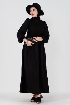 فستان موديل فيروزة-اللون الأسود