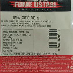 Dana Cotto Füme Dilim (100 gr) Füme Ustası