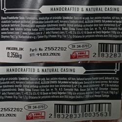 Dana Frankfurter Sosis (500 gr) Fümeci Smokehouse