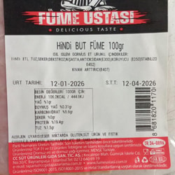 Hindi But Füme Dilim (100 gr) Füme Ustası