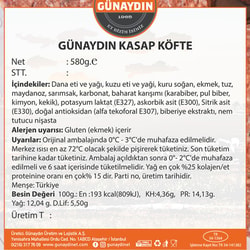 Kasap Köfte (580 gr) Günaydın