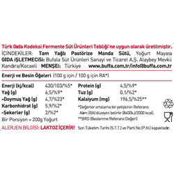 Manda Yoğurt, Tam Yağlı Kaymaklı (450 gr) Buffa