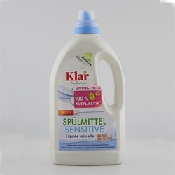 Organik Elde Bulaşık Yıkama Sıvısı, Kokusuz (1,5 litre) Klar