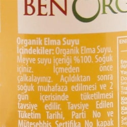 Organik Elma Suyu (250 ml) Benorganic