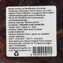Organik Kuru Domates (250 gr), Ekozel
