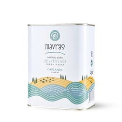 Organik Natürel Sızma Zeytinyağı, Erken Hasat, Soğuk Sıkım (2 lt) Mavras
