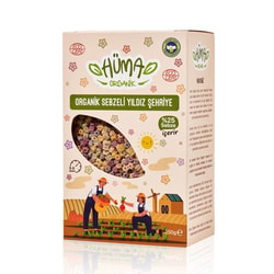 Organik Sebzeli Yıldız Şehriye (250 gr) Hüma Organik