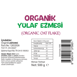 Organik Yulaf Ezmesi (500 gr) Beyorganik(Pestisit ve Aflatoksin Analizli)