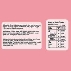 Organik Yulaflı Ruşeymli Çocuk Bisküvisi (50 gr) Monn Bio