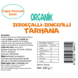 Organik Zencefilli-Zerdeçallı Probiyotik Tarhana (300 gr) Beyorganik(Pestisit ve Aflatoksin Analizli)