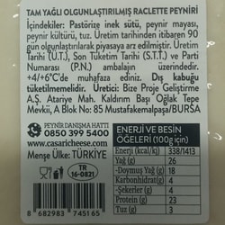 Raclette Peynir (200 gr) Casari
