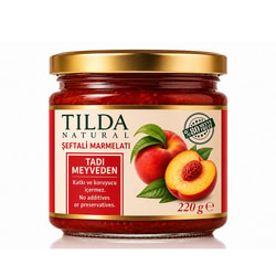 Şeftali Marmelatı %80 Meyve (220 gr) Tilda