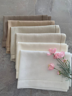 Ajur Detaylı Linen Kumaş Runner