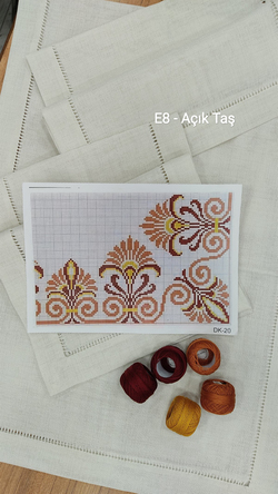 Ajur Detaylı Salon Set DK 20 Nolu Şablon ve İpler Dahil