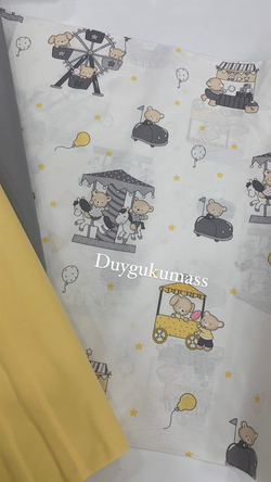 Atlı Karınca Desenli Akfil Kumaş