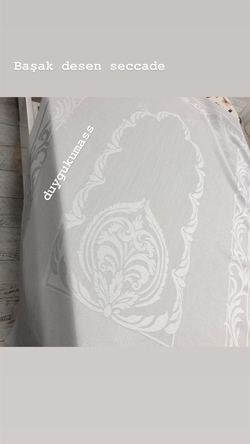 Başak Desen Etamin Boşluklu Seccade, Kare Örtü ve El Havlusu Set