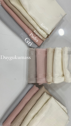 Başak Desen Etamin Boşluklu Seccade, Kare Örtü ve El Havlusu Set