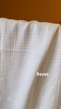 Beyaz Multi Müslin Hazır Örtü