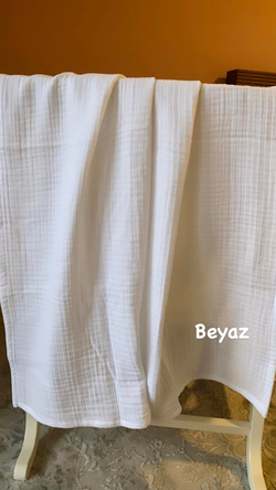 Beyaz Multi Müslin Hazır Örtü
