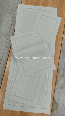 Çerçeve Nakış Detaylı İşlenebilir Hazır Runner