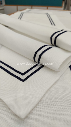 Çift Sıra Çerçeve Nakış Detaylı Salon Set
