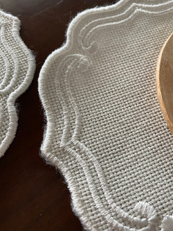 Curly Krem Nakışlı Krem 6 lı Kokteyl Peçetesi