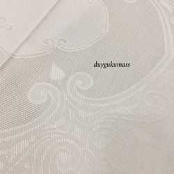Damla desen etamin boşluklu kare örtü