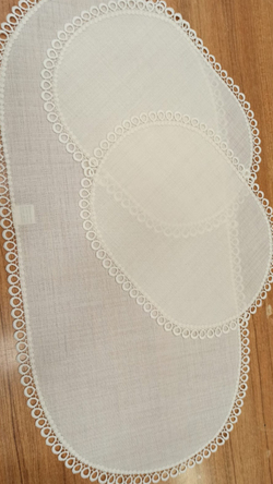 Damla Desen Güpür Detaylı Oval Oda Takımı Seti