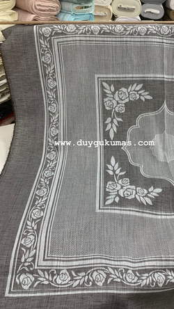Degrade Gül Desen Pano Kare Örtü
