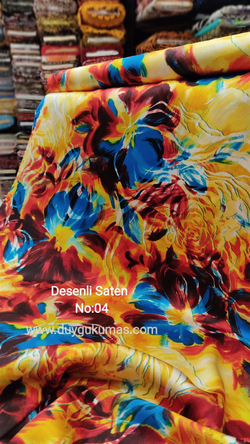 Desenli Saten Kumaş No 4