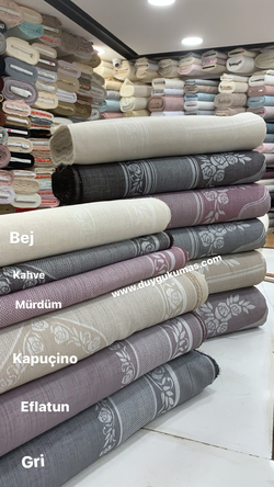 DK 105 Nolu Şablon, 5 adet ip Dahil Degrade Gül Desen Seccade, Kare Örtü Ve İkili Havlu Seti