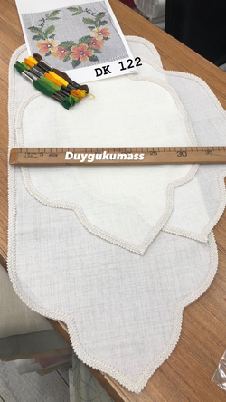 DK 122 nolu Şablon ve İpler Dahil Kubbeli Desen Güpür Detaylı Oda Takımı