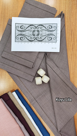 DK 125 Nolu Şablon Ve İpler Dahil Ajur Detaylı Salon Set 