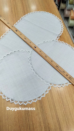 DK 138 nolu Şablon ve İpler Dahil Papatya Desen Güpür Detaylı Oda Takımı