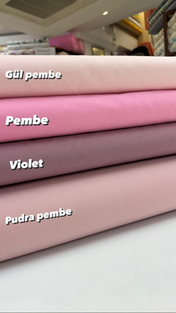 Düz Renk Polyester Karışımlı Akfil Kumaş V3