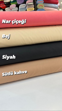 Düz Renk Polyester Karışımlı Akfil Kumaş V6