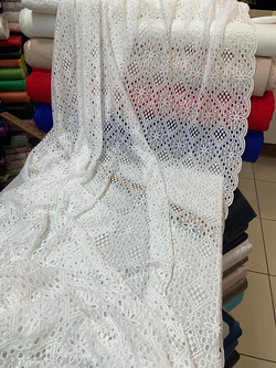 Ekru Vanessa Desen Güpür Kumaş