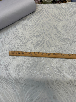 Gri Fancy Desen İpek Şönil Pike