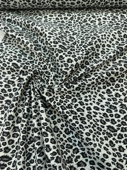 Gri Leopar Desen Poplin D725