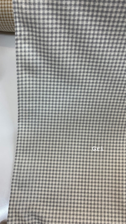 Gri Mini Kareli Poplin (240 Cm Enli)