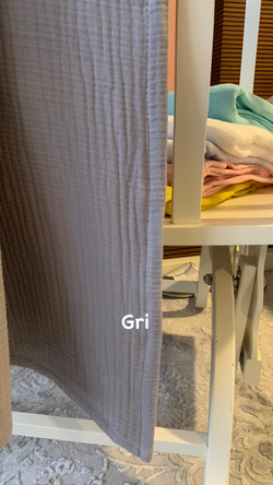Gri Multi Müslin Hazır Örtü