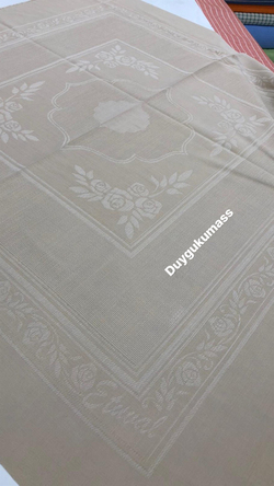 Gül Desen Pano Kare Örtü