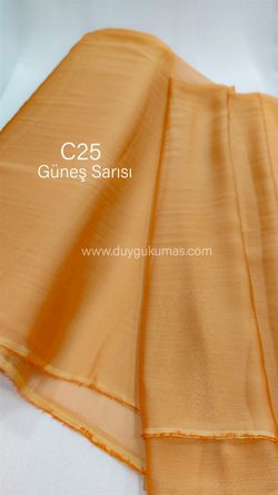 Güneş Sarısı C25 Janjan Şifon
